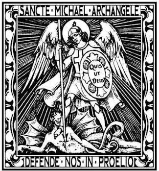 St. Michael the Archangel woodcut